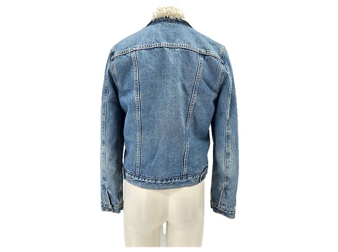 Levi's Jeansjacke mit Kunstfellkragen Blau - Ansicht 2