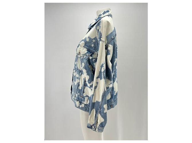 Frame Denim Ausgebleichte Jeansjacke Blau - Ansicht 4
