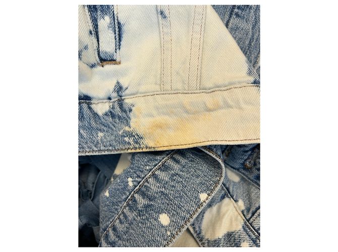 Frame Denim Ausgebleichte Jeansjacke Blau - Ansicht 5