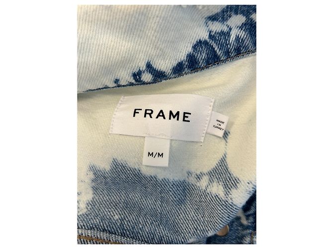Frame Denim Ausgebleichte Jeansjacke Blau - Ansicht 6