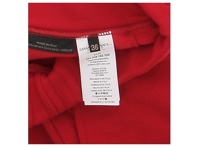 Pantalones de jogging rojos Versace de algodón Roja - vista 7
