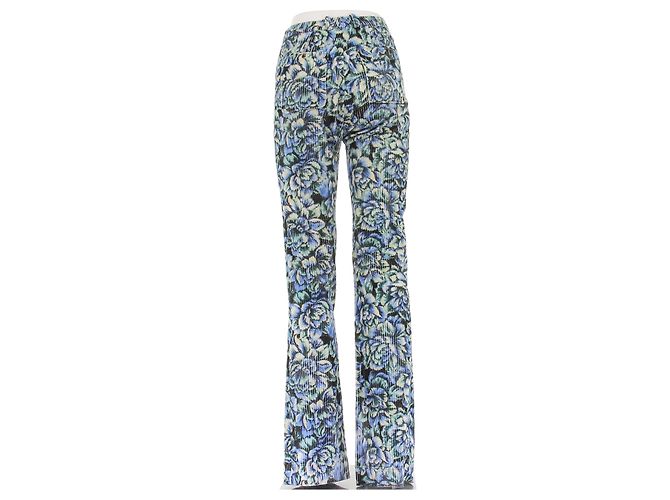 Pantalones Paco Rabanne con estampado floral azul de algodón - vista 2