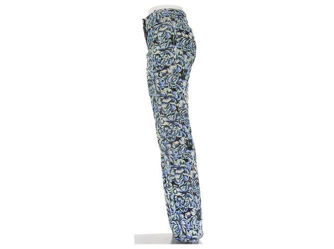Pantalones Paco Rabanne con estampado floral azul de algodón - vista 3