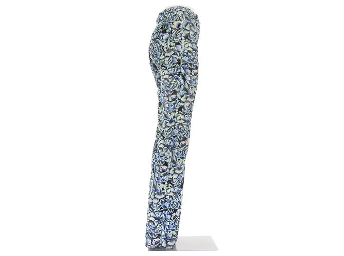Pantalones Paco Rabanne con estampado floral azul de algodón - vista 4