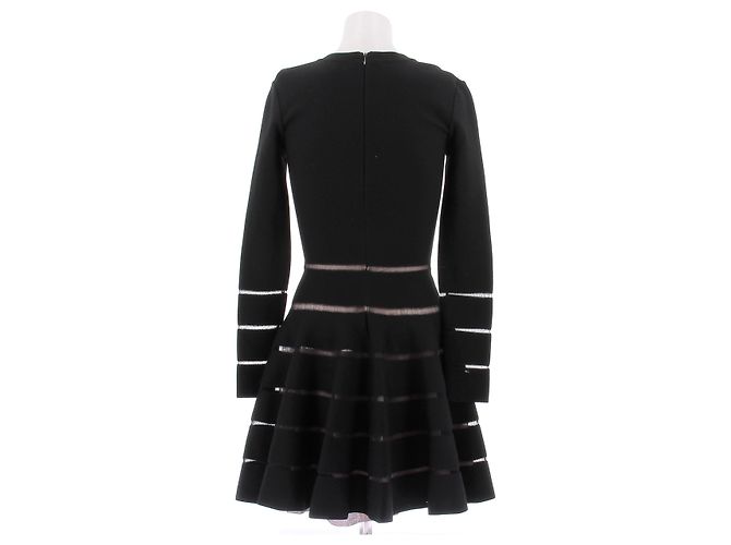 Alaïa Skaterkleid aus Wolle schwarz langarm - Ansicht 2