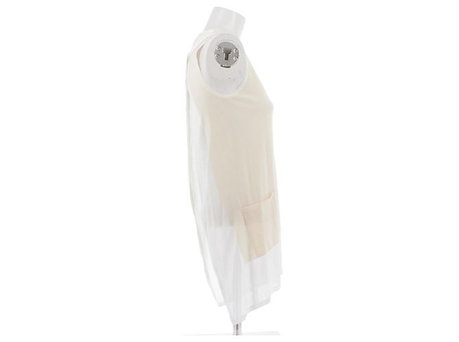 Top sin mangas blanco roto Hermès de viscosa - vista 3