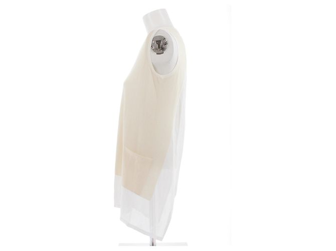 Top sin mangas blanco roto Hermès de viscosa - vista 4
