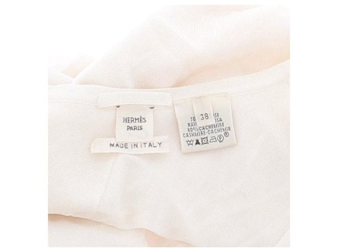 Top sin mangas blanco roto Hermès de viscosa - vista 5