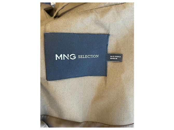 Mango Langer brauner Baumwollmantel - Ansicht 6