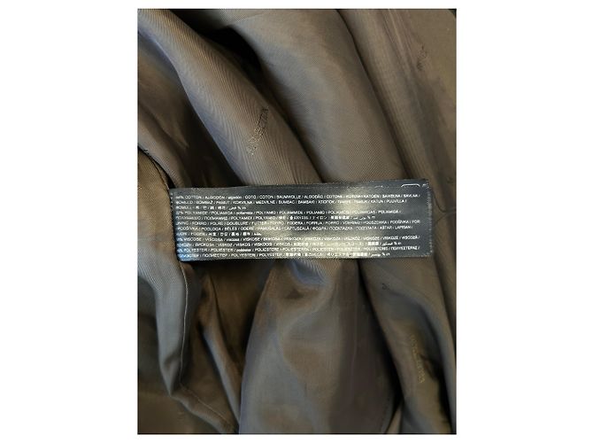 Mango Langer brauner Baumwollmantel - Ansicht 7