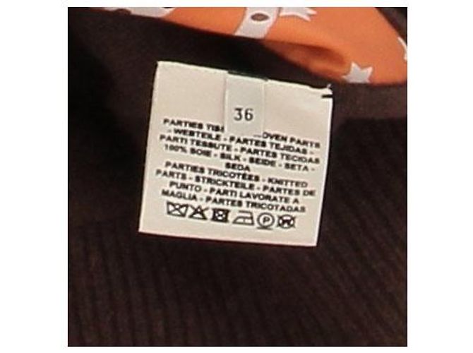 Hermès Seidenpullover braun mit Print - Ansicht 6
