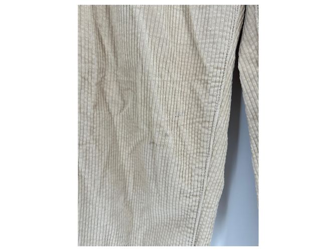 Levi's Beige gerippte Hose "Ribcage Straight Ankle" - Ansicht 3