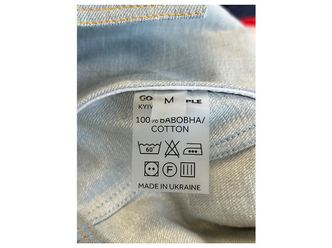 Autre Marque Giacca in denim blu GOOD PEOPLE cotone M - vista 6