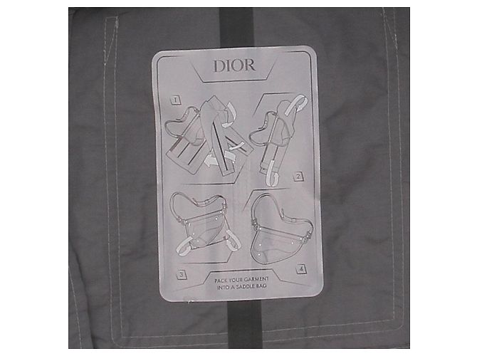 Dior Faltbare graue Jacke in Saddle - Ansicht 6