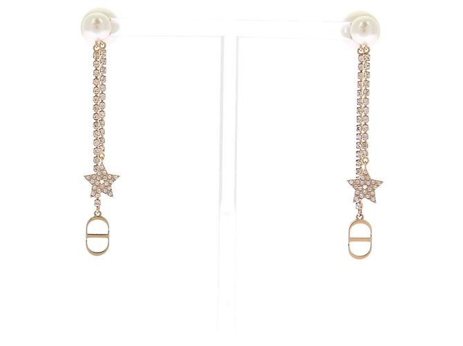 Dior Goldene Ohrringe mit Perlen - Ansicht 2