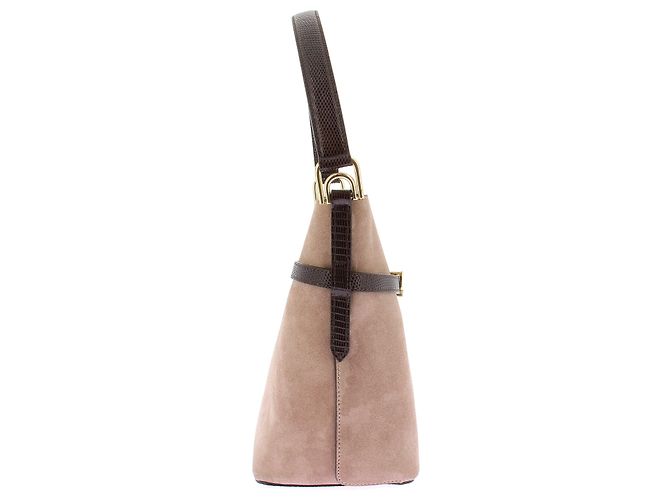 Autre Marque Cremella Bucket Bag Wildleder Beige - Ansicht 3
