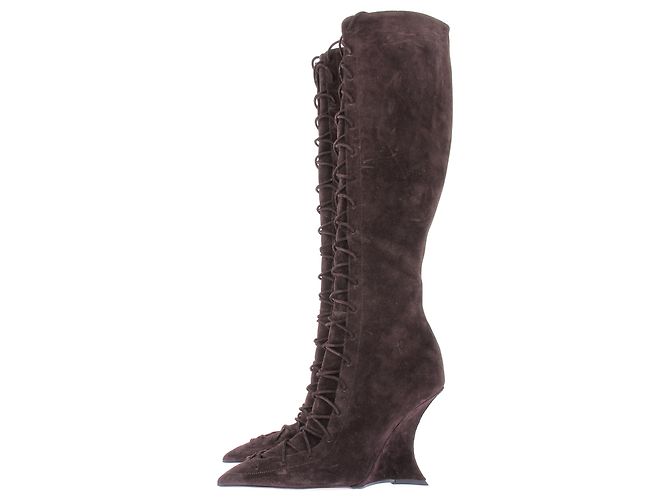 Botas Nina de ante marrones Paris Texas Castaño - vista 2