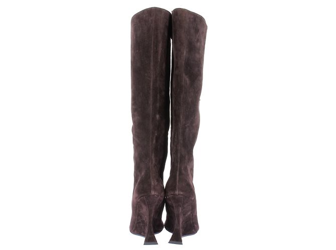 Botas Nina de ante marrones Paris Texas Castaño - vista 4