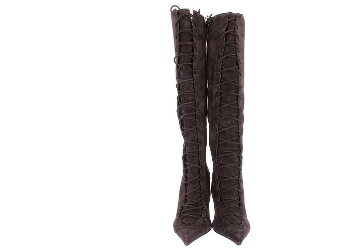 Botas Nina de ante marrones Paris Texas Castaño - vista 5