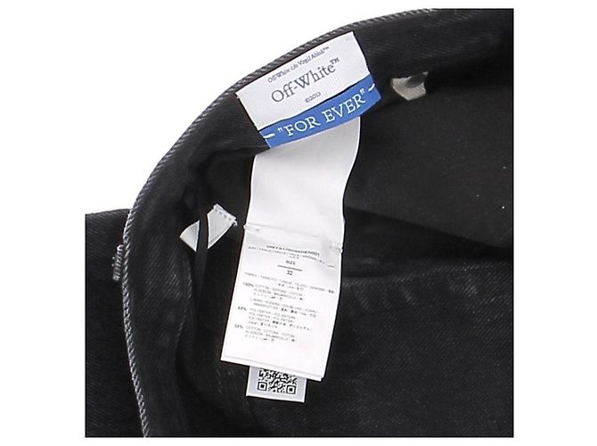 Jeans Off White neri in cotone uomo taglia 32 Nero - vista 3