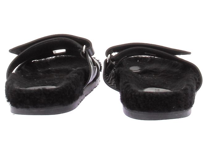 Hermès Sandali in shearling Nero - vista 4
