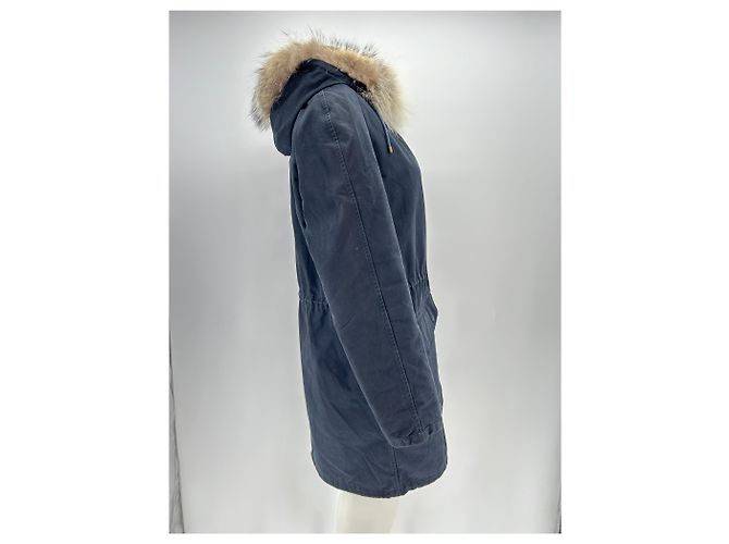 Autre Marque Abrigo con piel Azul marino - vista 3