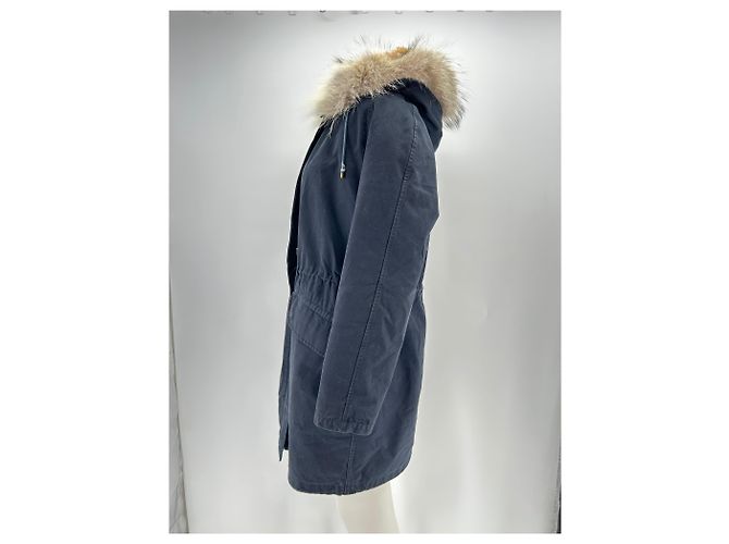 Autre Marque Abrigo con piel Azul marino - vista 4