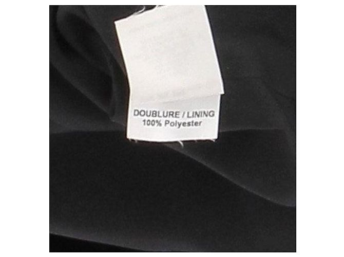Courreges Schwarzes Kurzes Wollmischkleid mit Langarm - Ansicht 6