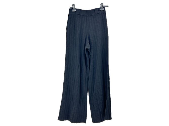 Pantalones negros de viscosa Ba&Sh - vista 2