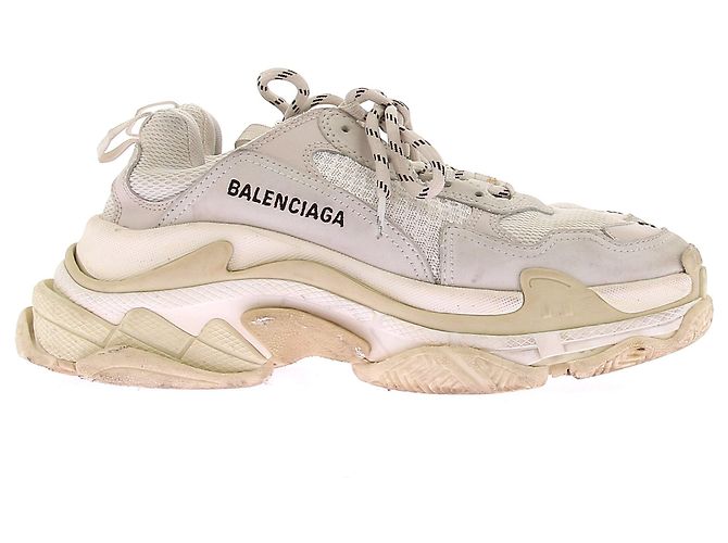 Balenciaga Baskets blanches "Triple S" - vue 2