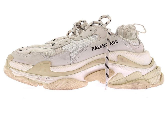 Balenciaga Baskets blanches "Triple S" - vue 3