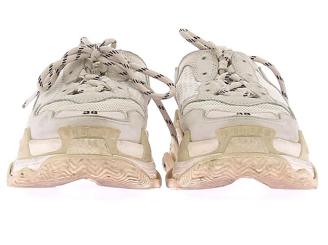 Balenciaga Baskets blanches "Triple S" - vue 4