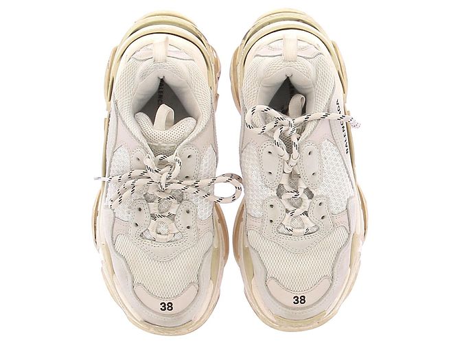 Balenciaga Baskets blanches "Triple S" - vue 6