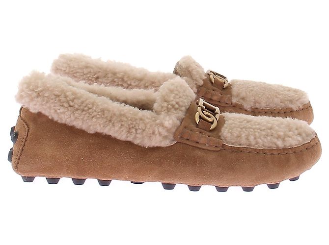 Tod's Mocassini in shearling Marrone - vista 2