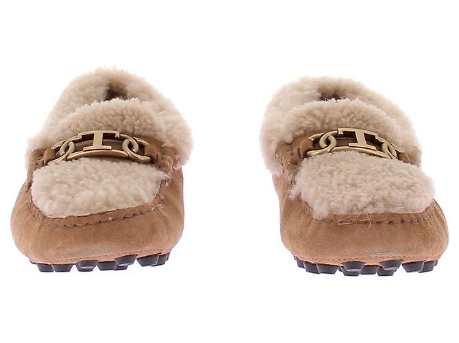 Tod's Mocassini in shearling Marrone - vista 4
