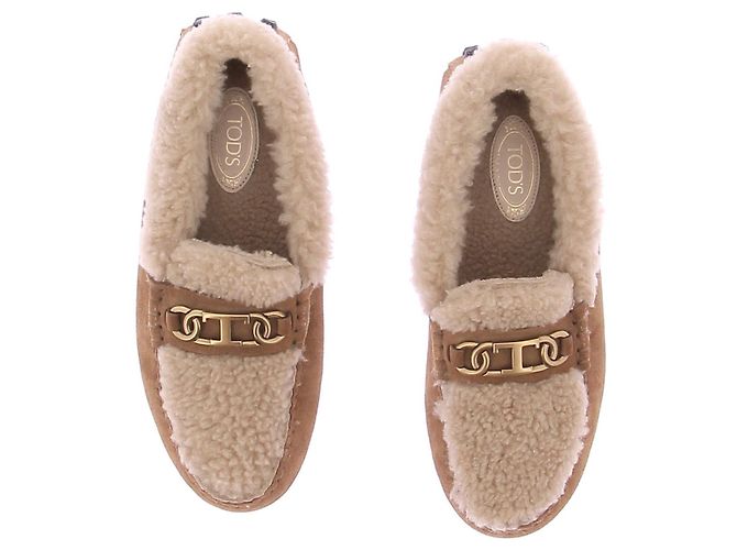 Tod's Mocassini in shearling Marrone - vista 6