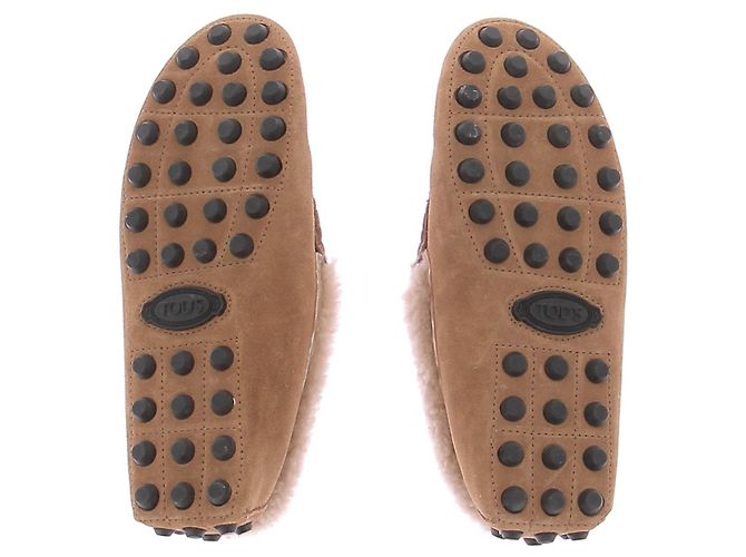 Tod's Mocassini in shearling Marrone - vista 7