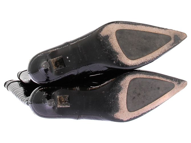 Anine Bing Botas de tacón de cuero charol Negro - vista 7