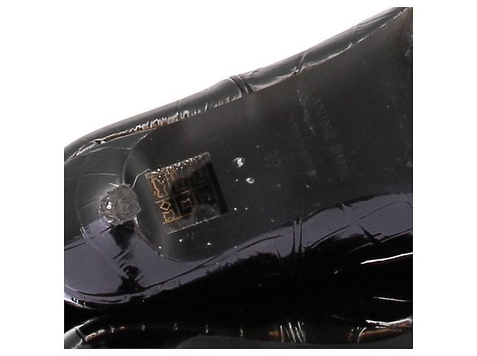 Anine Bing Botas de tacón de cuero charol Negro - vista 8