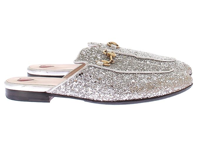 Gucci Mule con paillettes "Princetown" Argento - vista 2