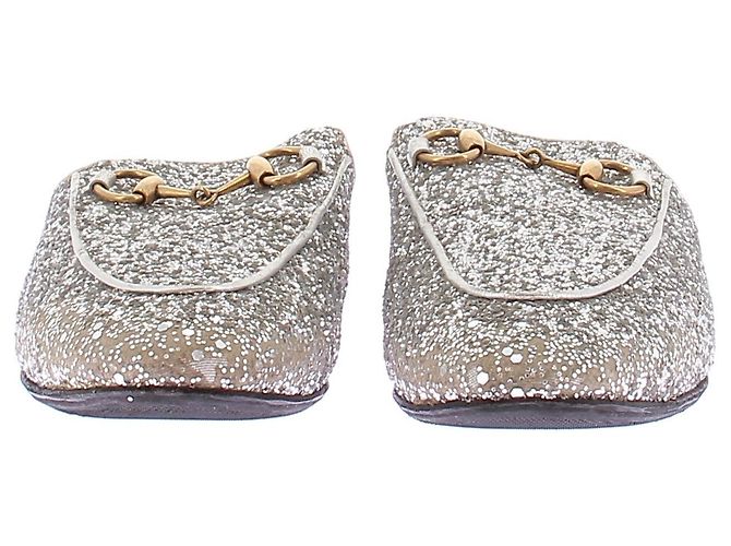 Gucci Mule con paillettes "Princetown" Argento - vista 4