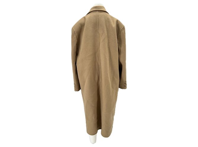 Autre Marque Abrigo largo beige de lana - vista 2