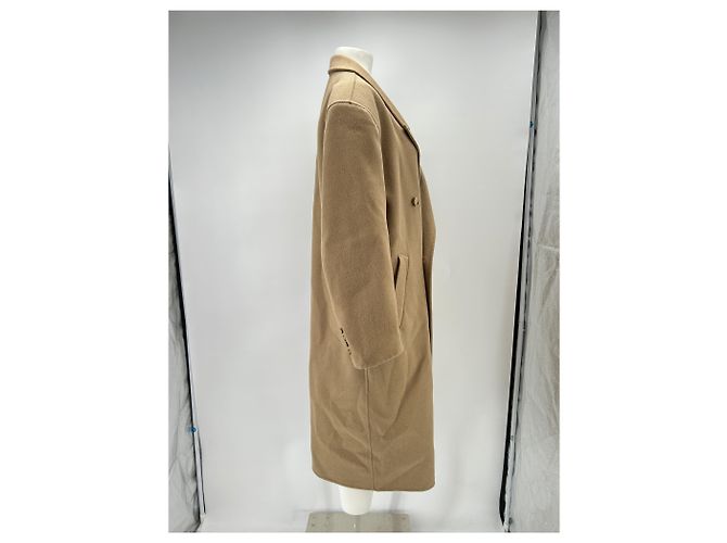 Autre Marque Abrigo largo beige de lana - vista 3