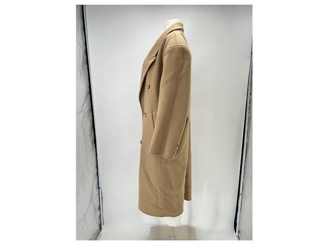 Autre Marque Abrigo largo beige de lana - vista 4