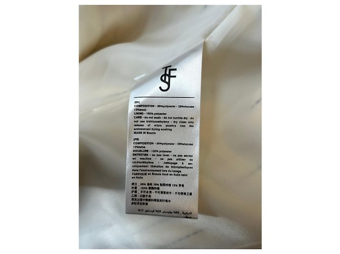 Autre Marque Beige Blazer mit feinen Streifen - Ansicht 6