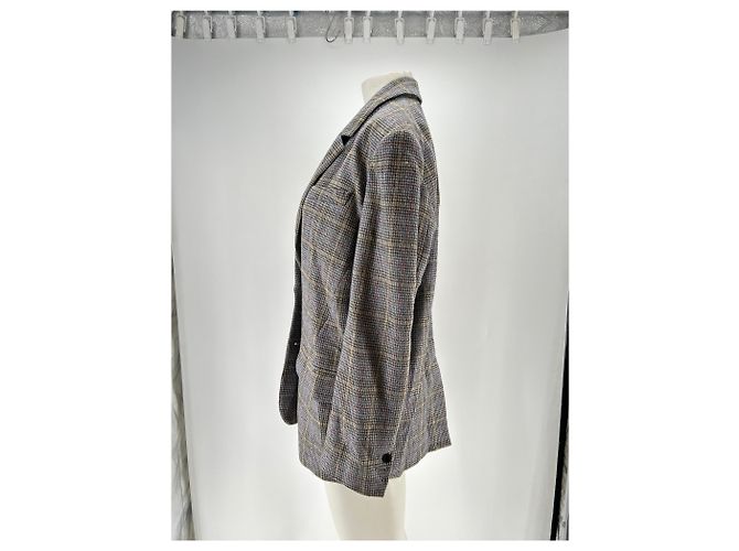 Isabel Marant Etoile Wollblazer Karo grau - Ansicht 4