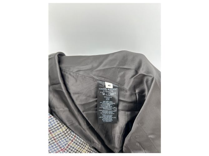 Isabel Marant Etoile Wollblazer Karo grau - Ansicht 6