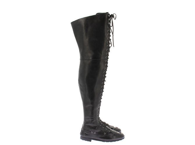 Botas altas de cuero negras Bally Negro - vista 2