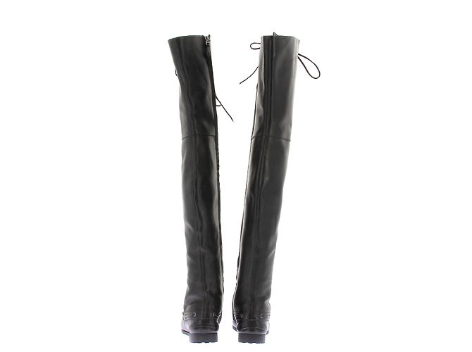 Botas altas de cuero negras Bally Negro - vista 4