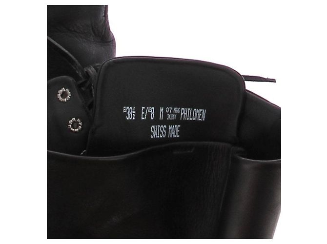 Botas altas de cuero negras Bally Negro - vista 5